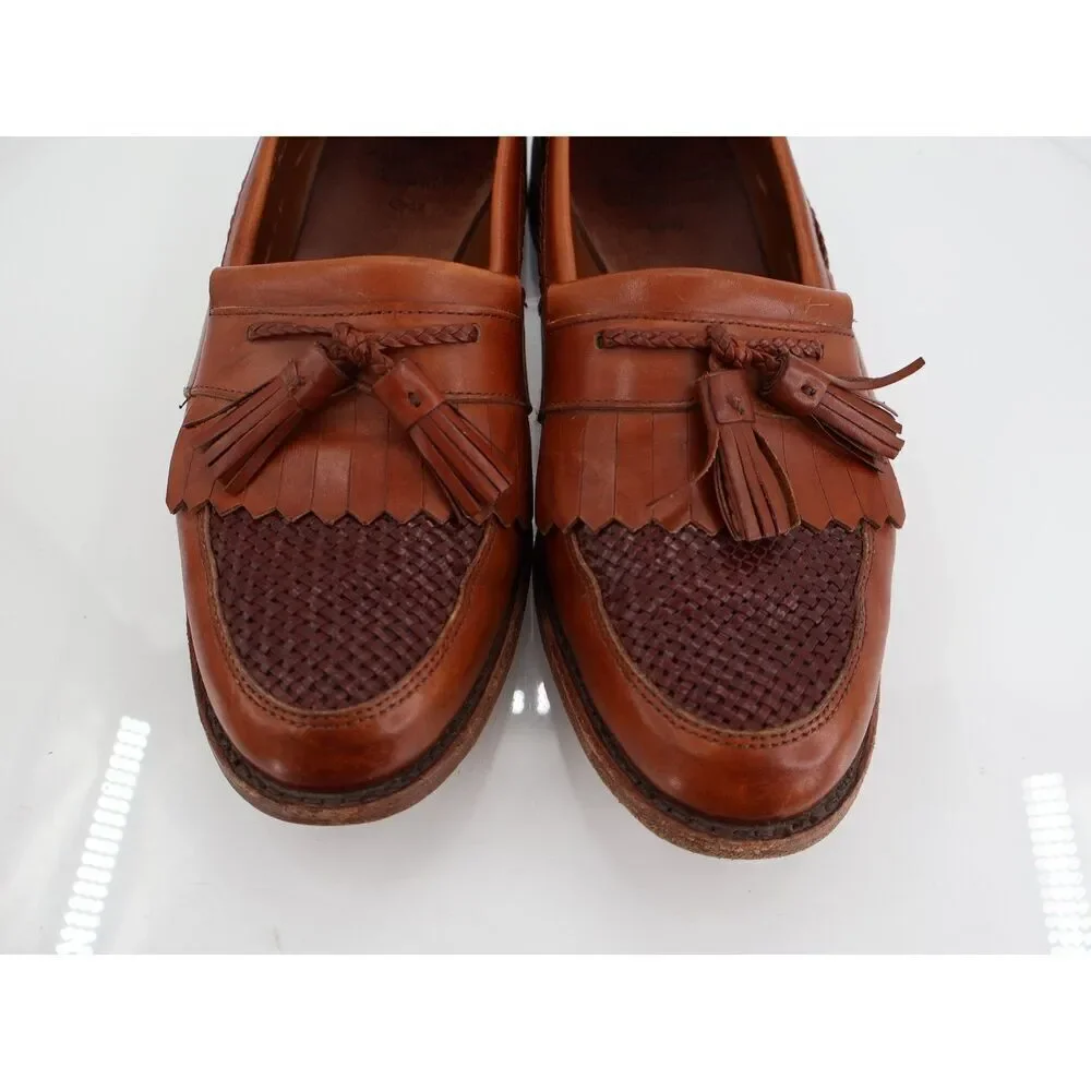 Allen Edmonds Men's Cody Tassel Loafer Size 11 D Brown Leather Slip On Shoe